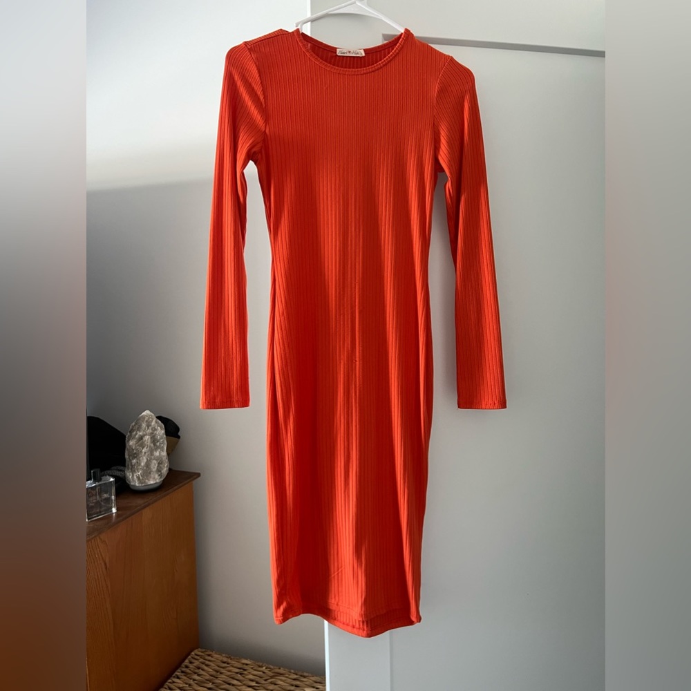 Orange maternity dress